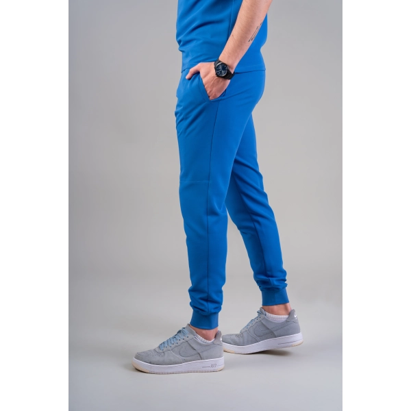 Pantaloni medicali albaștri bărbați Hooke