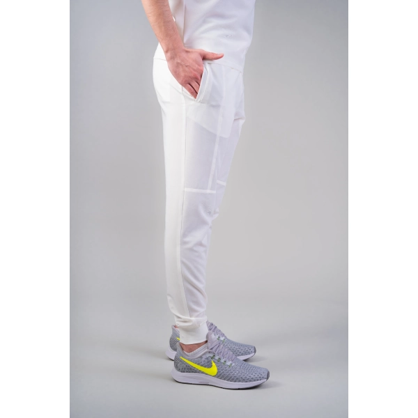 Pantaloni medicali albi bărbați Hooke