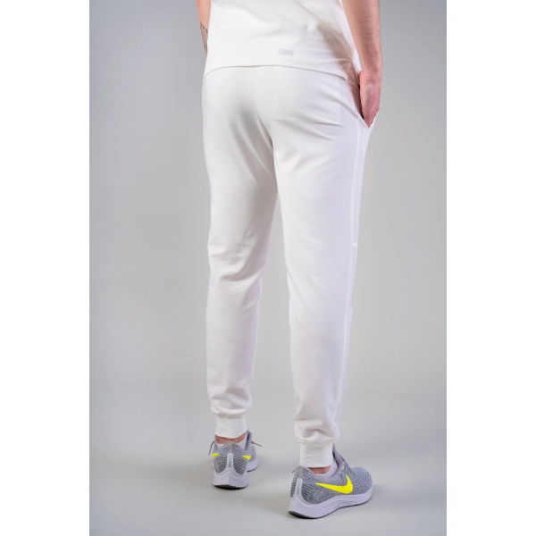 Pantaloni medicali albi bărbați Hooke