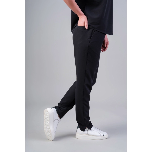 Pantaloni medicali negri de damă Crumpler