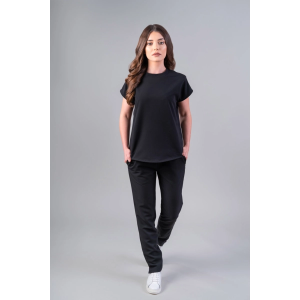 Pantaloni medicali negri de damă Crumpler