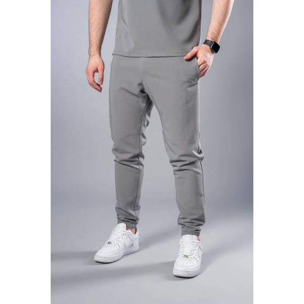 Pantaloni medicali gri bărbați Obi