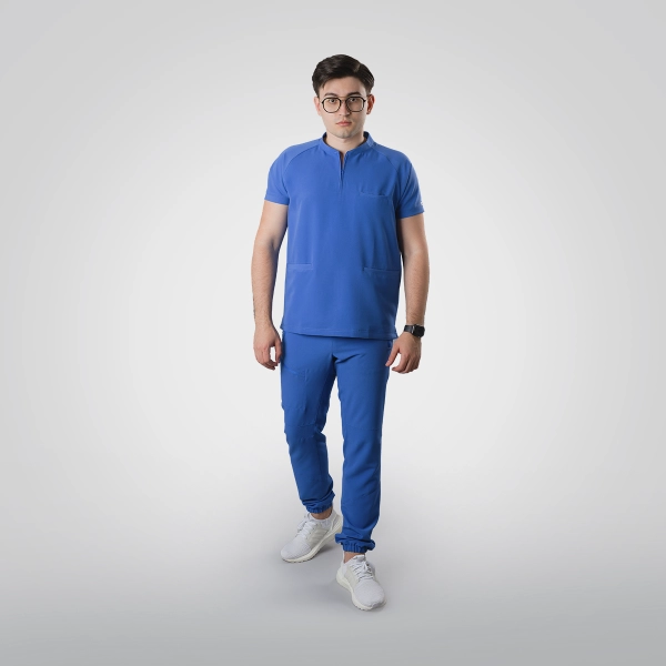 Costum medical albastru bărbați Hunter