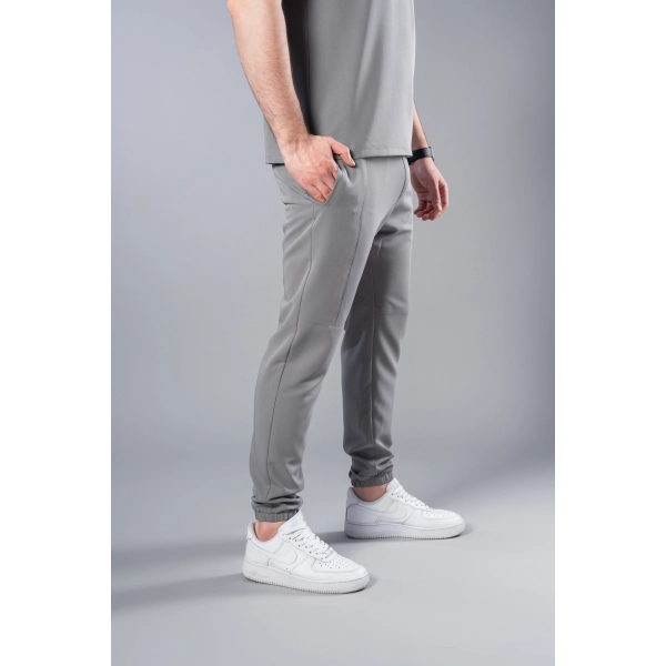 Pantaloni medicali gri bărbați Obi