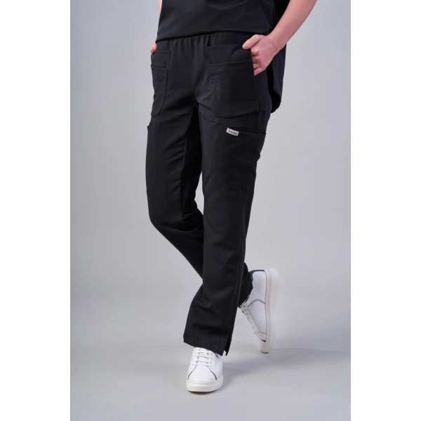 Pantaloni medicali negri de damă Cutzarida