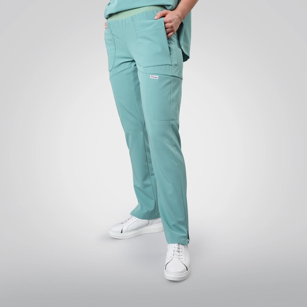 Pantaloni medicali verzi de damă Cutzarida