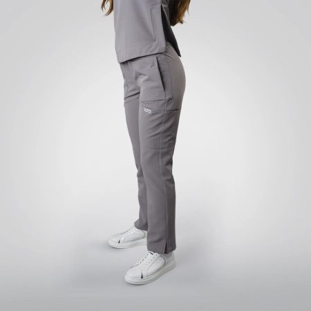 Pantaloni medicali gri de damă Cutzarida