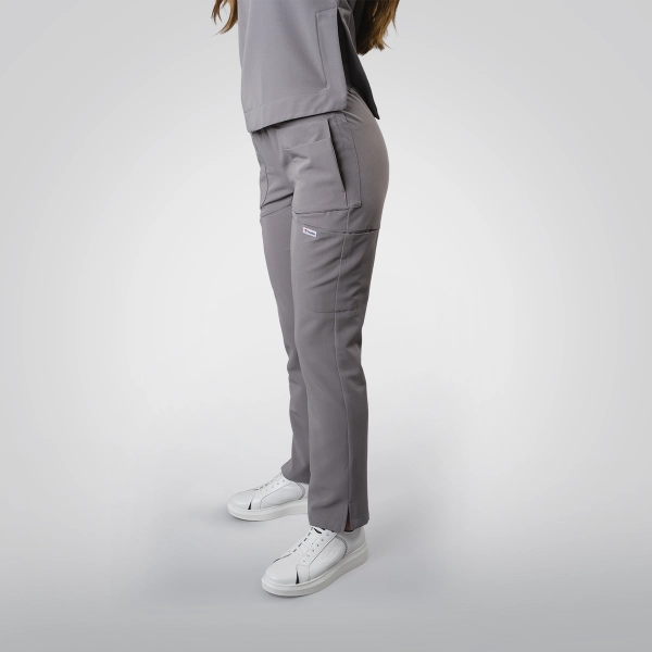 Pantaloni medicali gri de damă Cutzarida