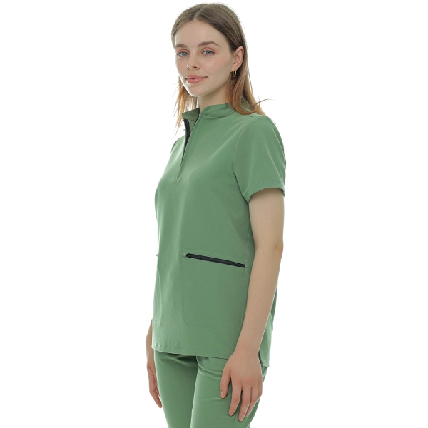 Bluză medicală verde de damă Elion