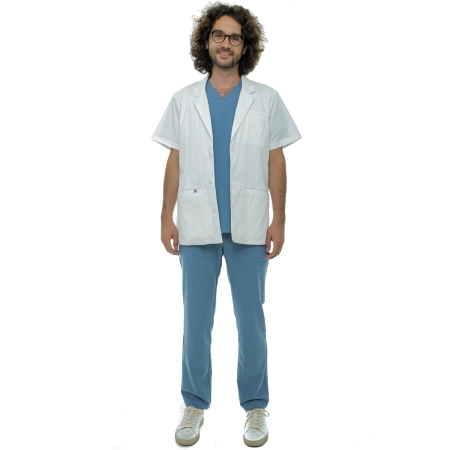 Halat de laborator alb bărbați Koher