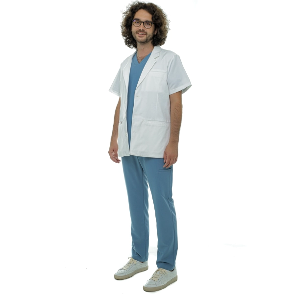 Halat de laborator alb bărbați Koher