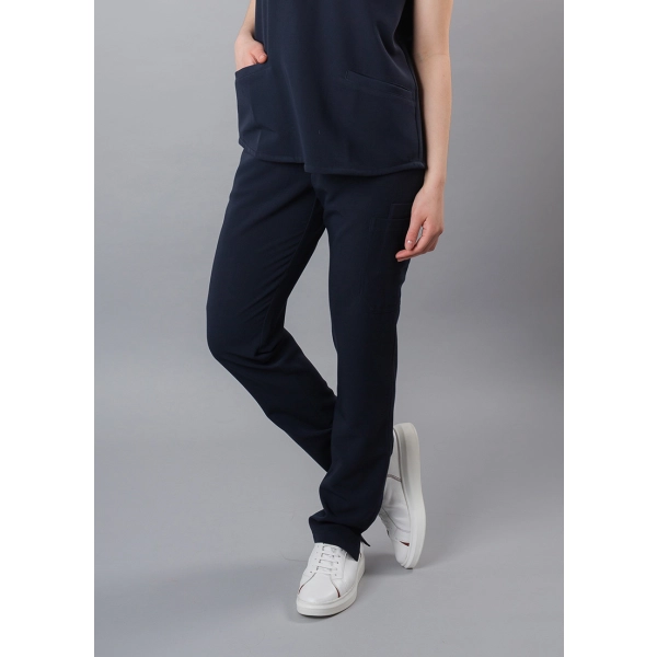 Pantaloni medicali bleumarin de damă Chieu TALL