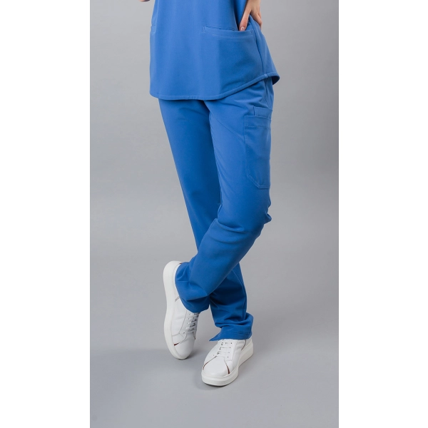 Pantaloni medicali albaștri de damă Chieu