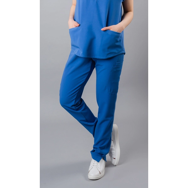 Pantaloni medicali albaștri de damă Chieu