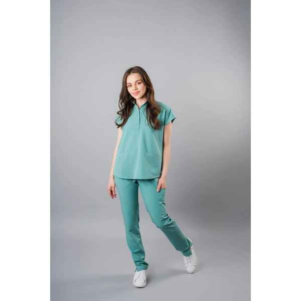 Pantaloni medicali verzi de damă Chieu