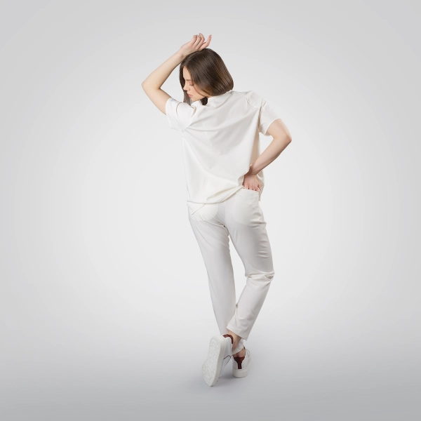 Pantaloni medicali albi de damă Jex-Blake