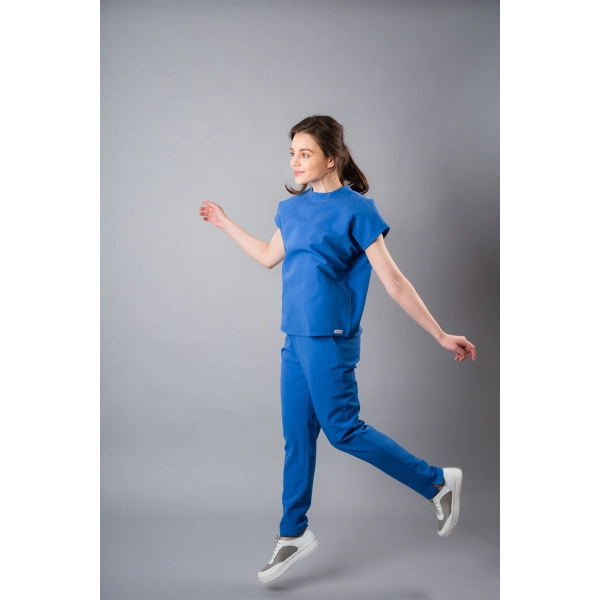 Pantaloni medicali albaștri de damă Crumpler