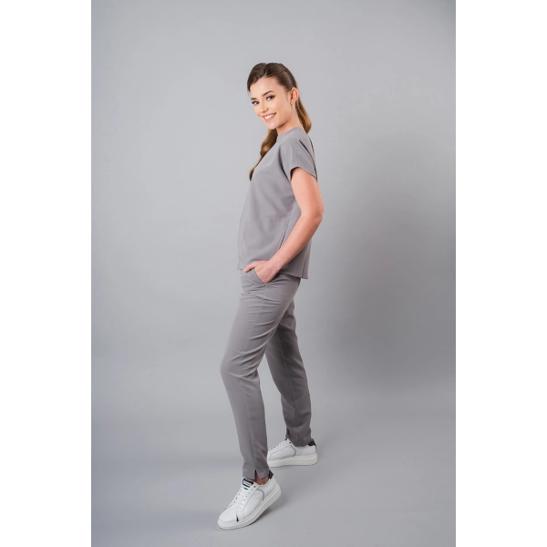 Pantaloni medicali gri de damă Crumpler