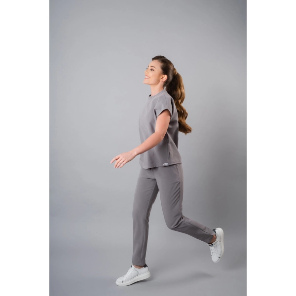 Pantaloni medicali gri de damă Crumpler
