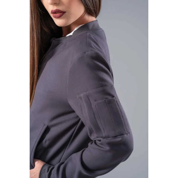 Jachetă Bomber gri medicală de damă