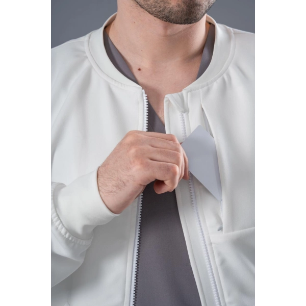 Jachetă Bomber albă medicală bărbați