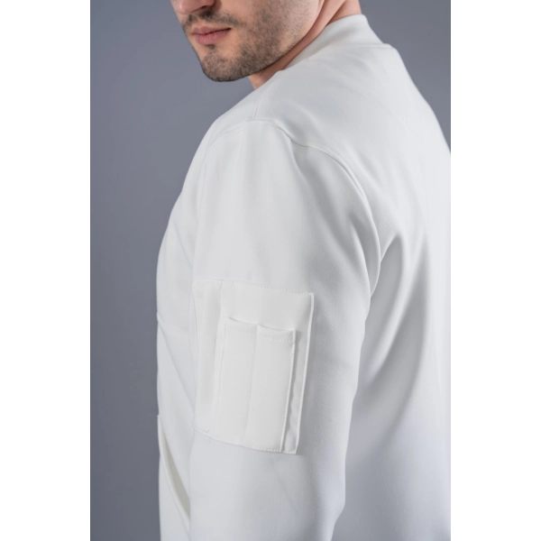 Jachetă Bomber albă medicală bărbați