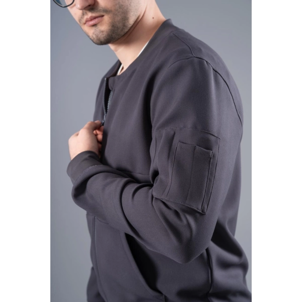 Jachetă Bomber gri medicală bărbați