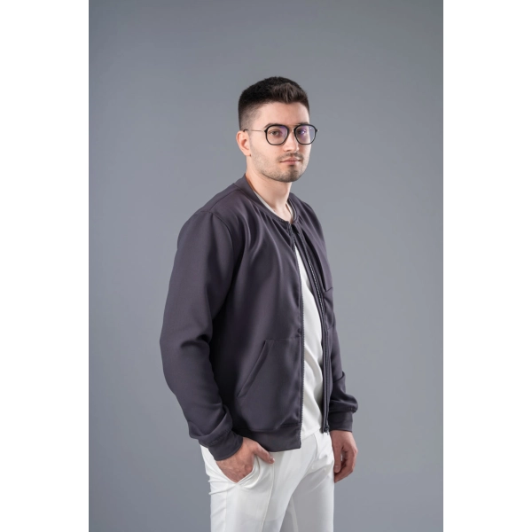 Jachetă Bomber gri medicală bărbați