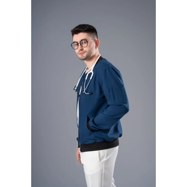 Jachetă Bomber medicală albastră bărbați