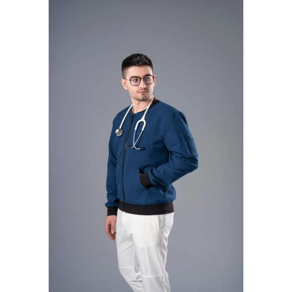 Jachetă Bomber medicală albastră bărbați
