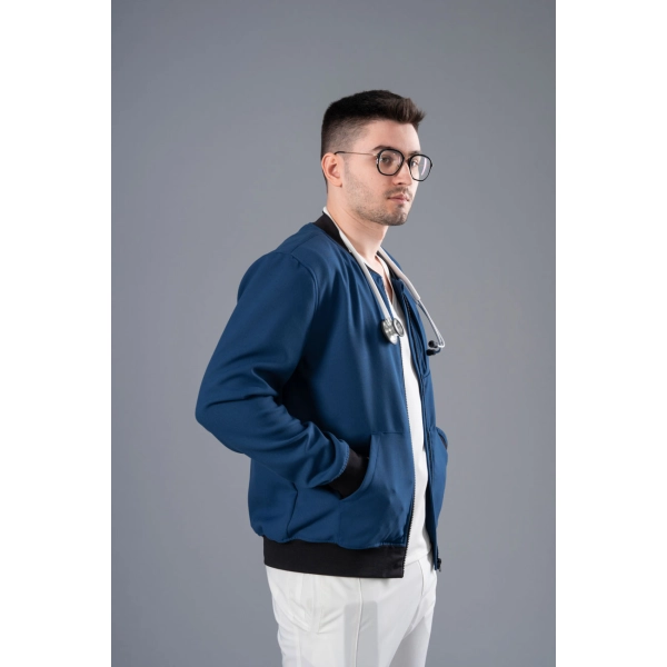 Jachetă Bomber medicală albastră bărbați