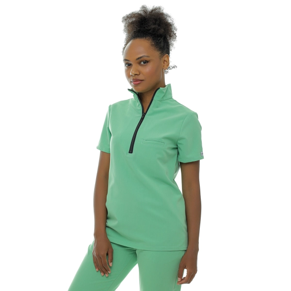 Bluză medicală verde crud de damă Leia