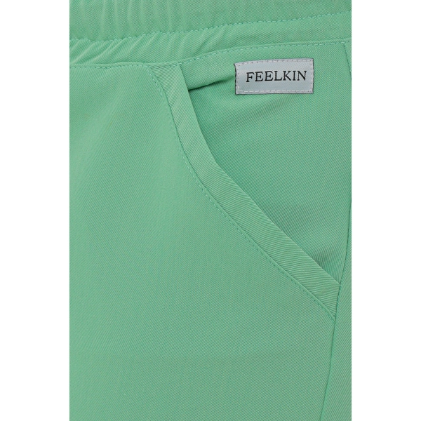 Pantaloni medicali verde crud de damă Leia