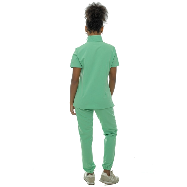 Costum medical verde crud de damă Leia