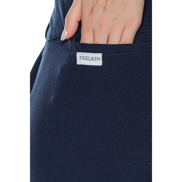 Pantaloni medicali bleumarin de damă Elion