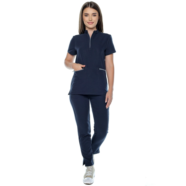 Costum medical bleumarin de damă Elion