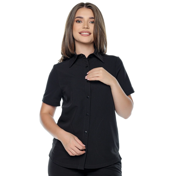Bluză medicală neagră de damă Aslan