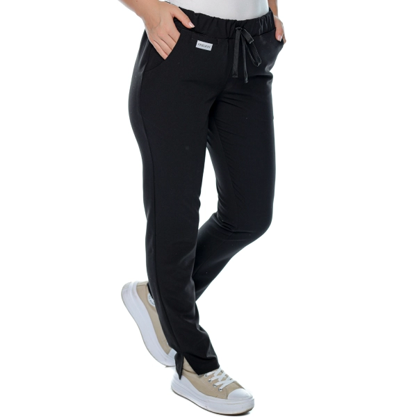 Pantaloni medicali negri de damă Aslan