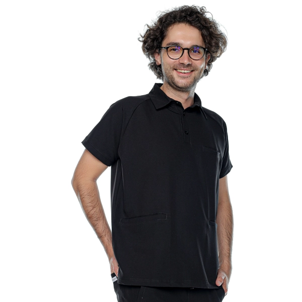 Bluză medicală neagră bărbați Aslan