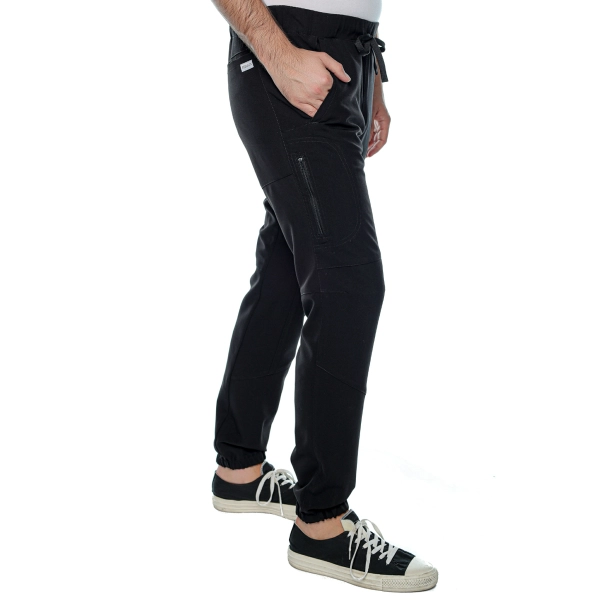 Pantaloni medicali negri bărbați Aslan