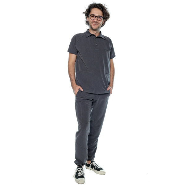 Costum medical gri bărbați Aslan