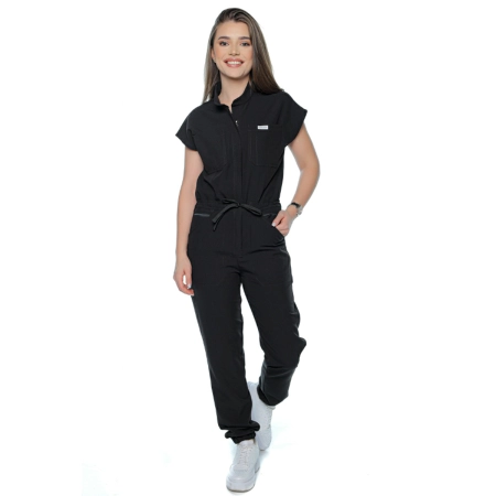 Salopetă medicală neagra de damă Loop