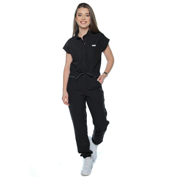 Salopetă medicală neagra de damă Loop