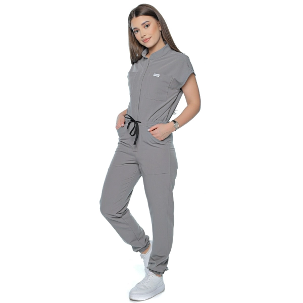 Salopetă medicală gri de damă Loop