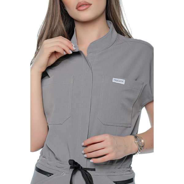 Salopetă medicală gri de damă Loop